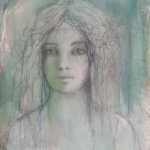 A young Dryad . 41X32 cm Mix media